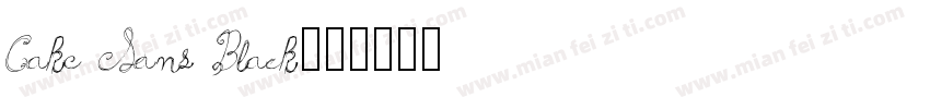 Cake Sans Black字体转换